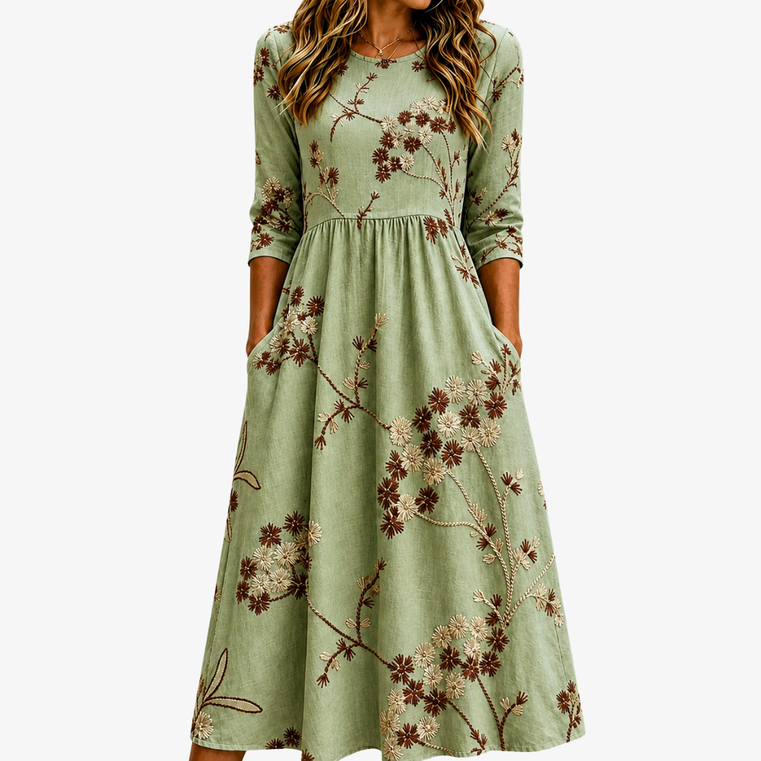 Celia™ | Vestido Midi con Bolsillos