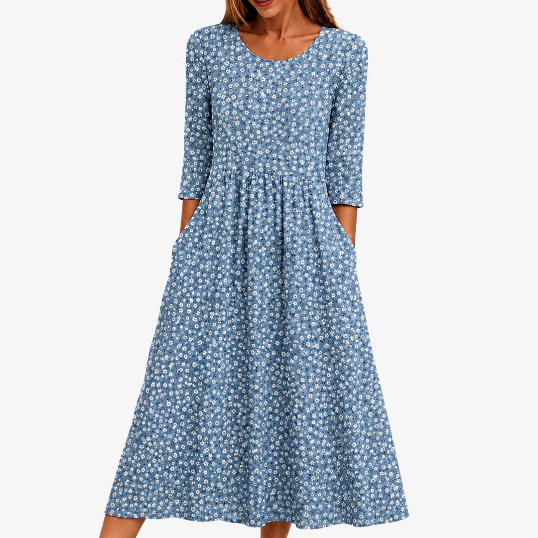 Vega™ | Vestido Midi con Bolsillos