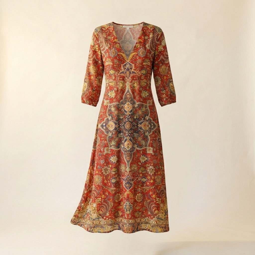 Aurora™ | Vestido rojo floral