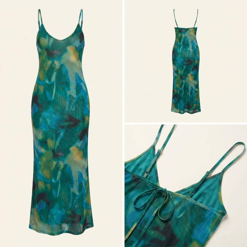Marina™ | Vestido Largo de Malla Fluido