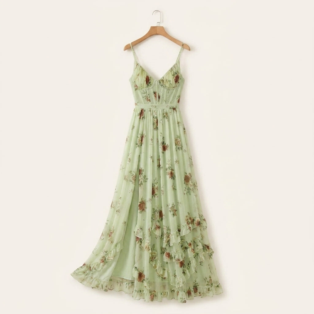 Violetta™ | Vestido Maxi de Encaje con Vuelo