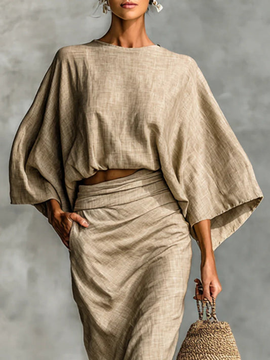 Julia™ | Conjunto de 2 Piezas con Falda Larga