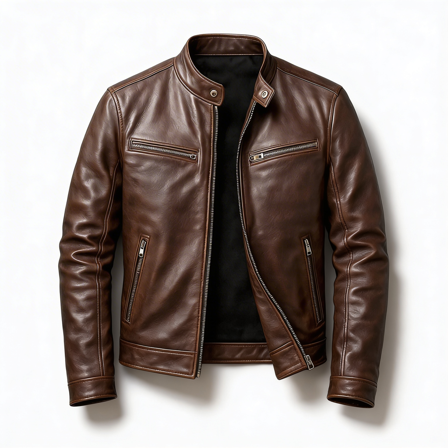 Hugo - Chaqueta de Cuero Vintage