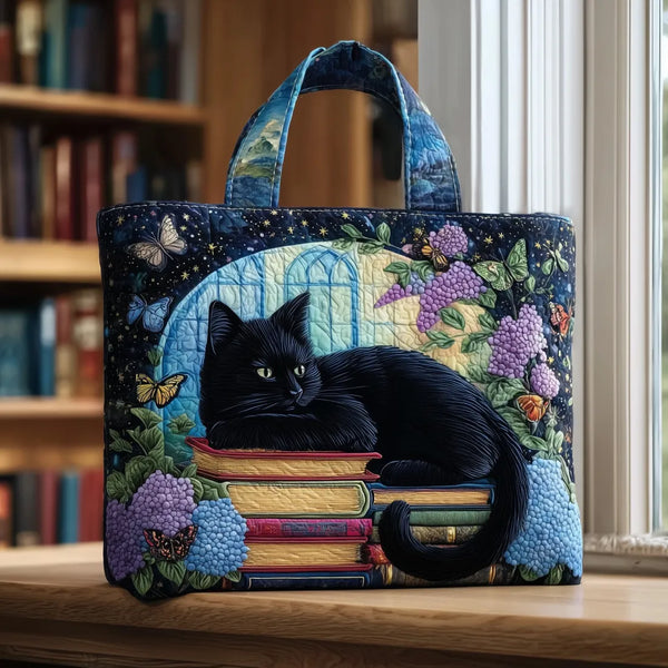 Noir™ | Bolso Artesanal Gato entre Libros