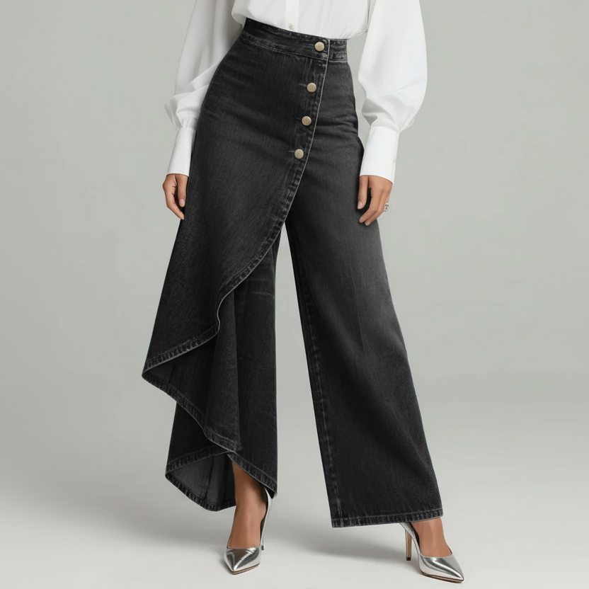 Carla - Pantalón Denim Envolvente