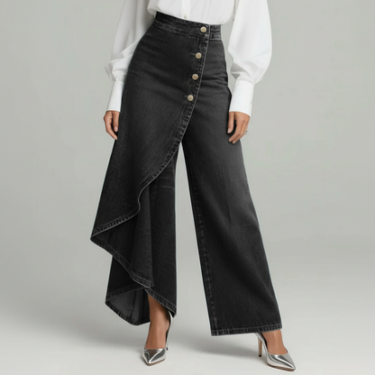 Carla - Pantalón Denim Envolvente