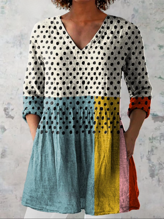 Valérie™ | Blusa Larga con Cuello en V