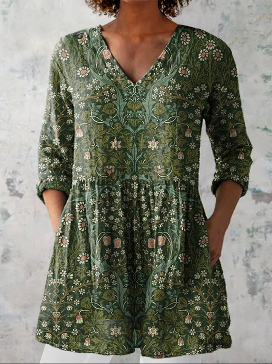 Julie™ | Blusa Larga con Cuello en V
