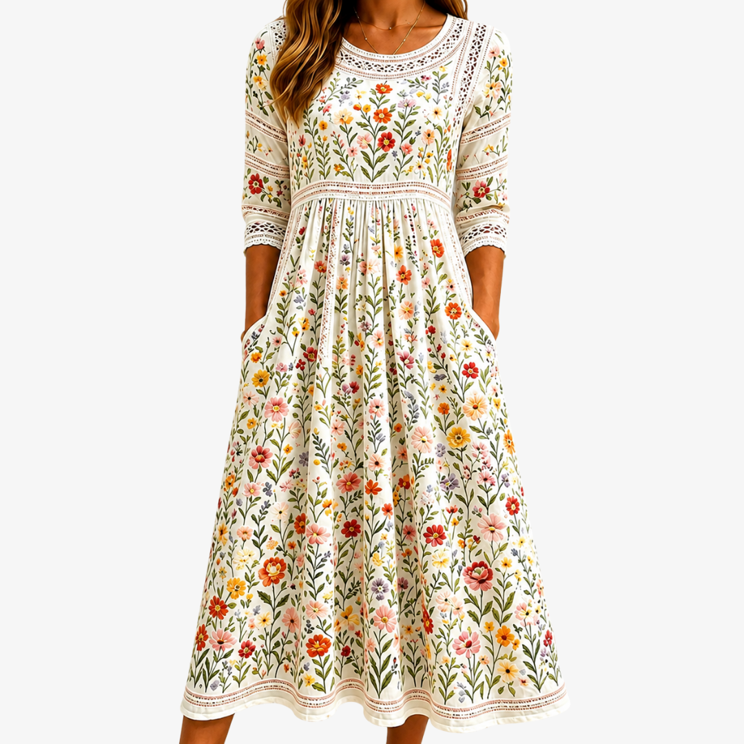 Renata™ | Vestido Midi con Bolsillos
