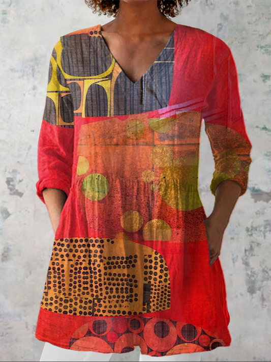 Lucie™ | Blusa Larga con Cuello en V