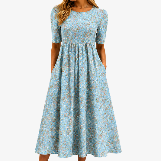 Inés™ | Vestido Midi con Bolsillos