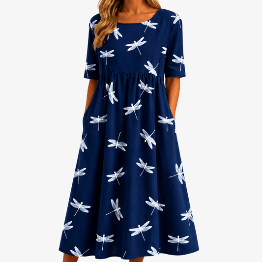 Greta™ | Vestido Midi con Bolsillos