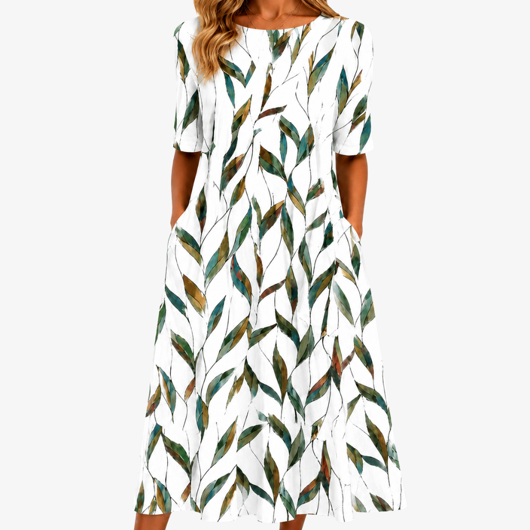 Rosalía™ | Vestido Midi con Bolsillos