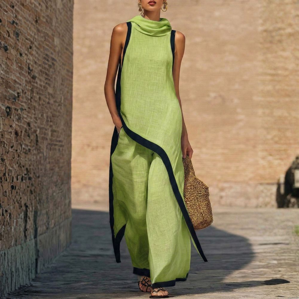 Jovanne™ | Conjunto Elegante Efecto Lino