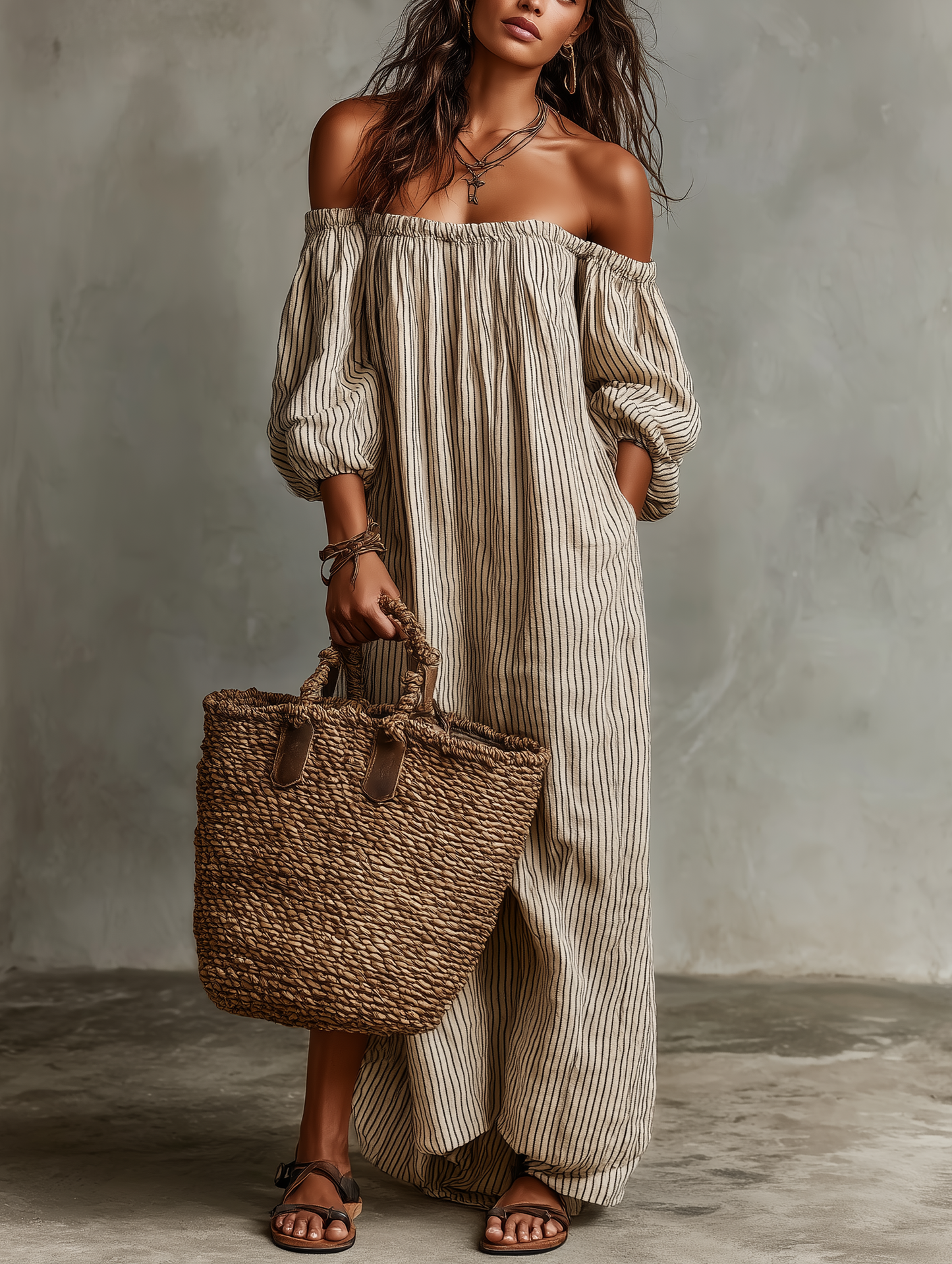 Carmen™ | Vestido Maxi Off-Shoulder