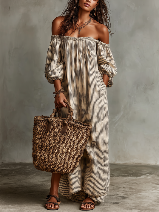 Carmen™ | Vestido Maxi Off-Shoulder