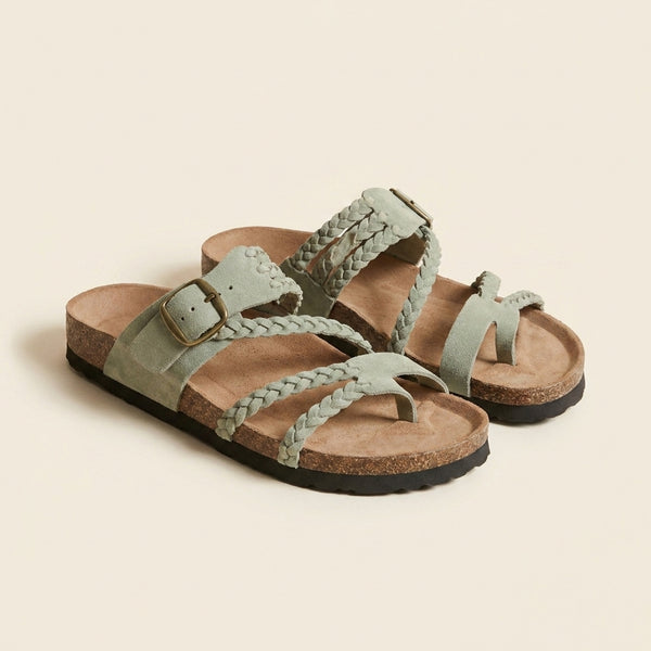 Briana™ | Sandalias de Corcho Trenzada