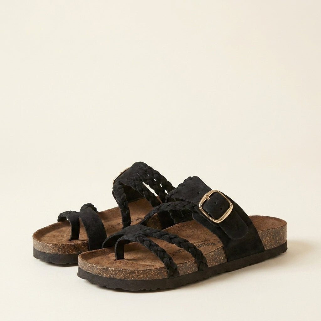 Briana™ | Sandalias de Corcho Trenzada