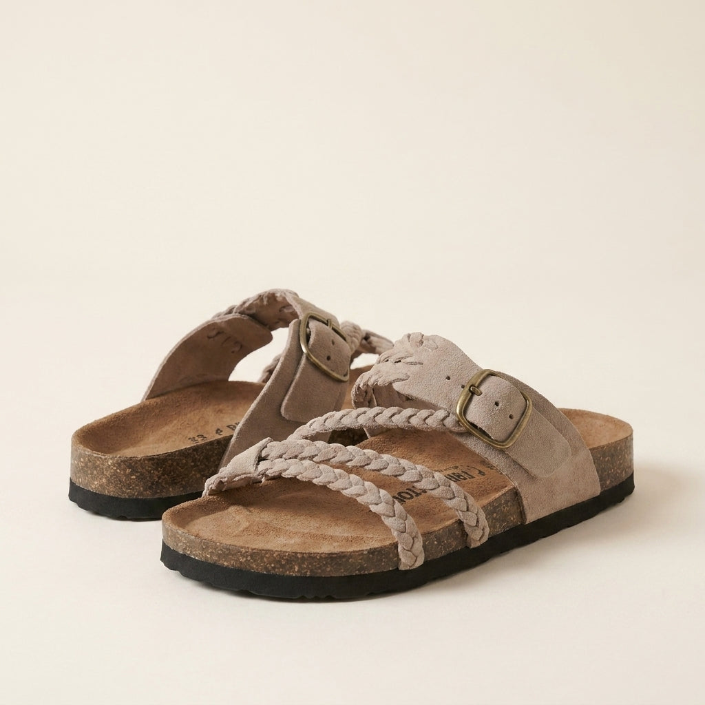 Briana™ | Sandalias de Corcho Trenzada