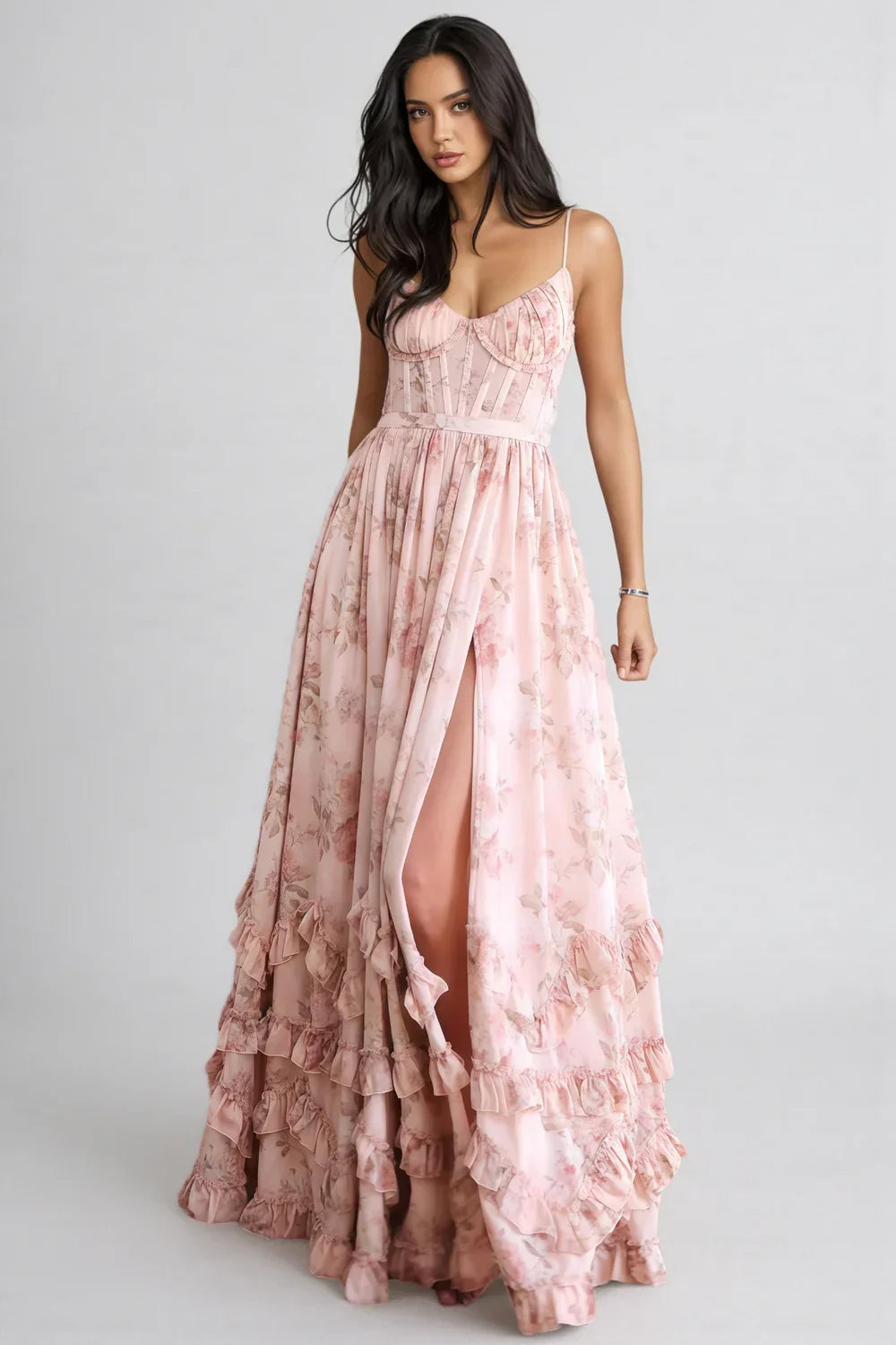 Violetta™ | Vestido Maxi de Encaje con Vuelo