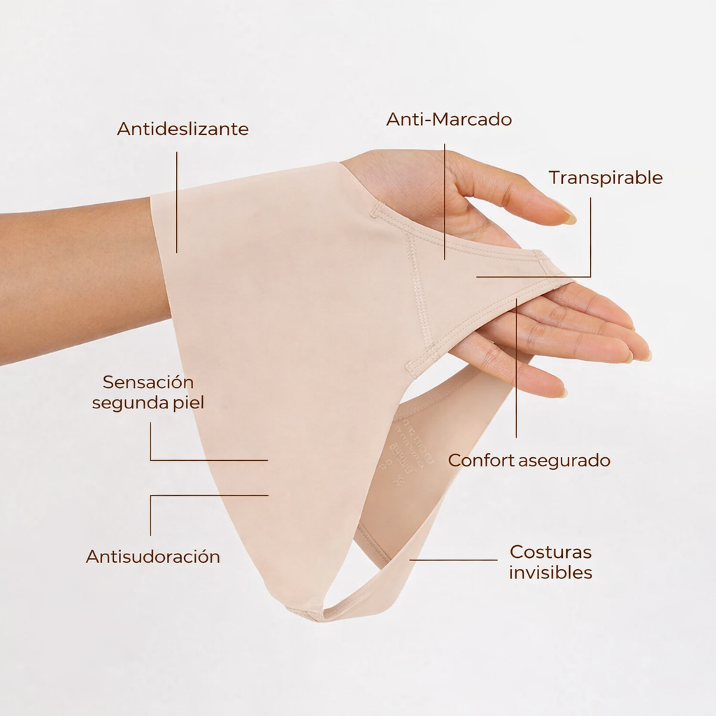 Pack 3x Tangas Invisibles "Second Skin" - Talle Medio | Beige