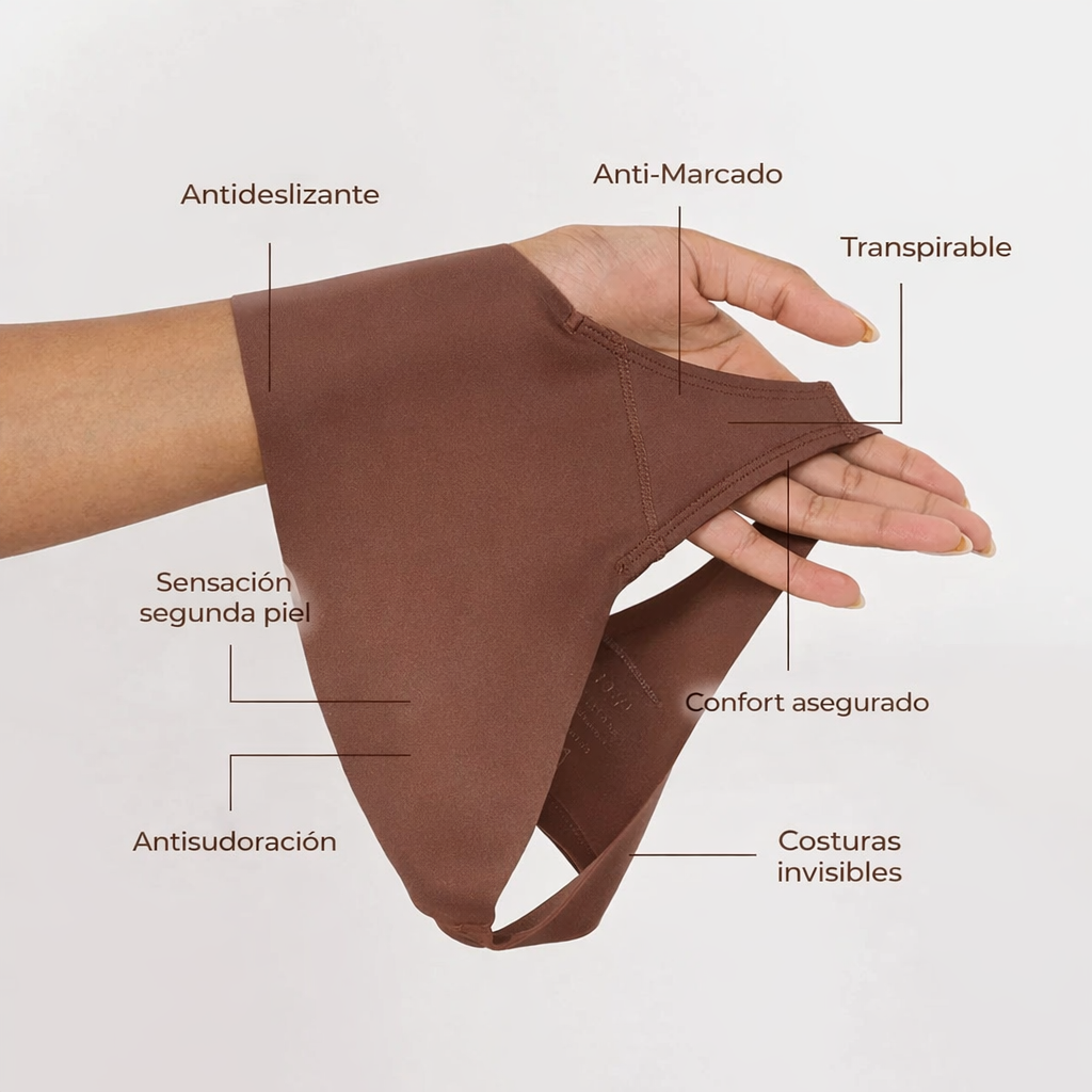 Pack 3x Tangas Invisibles "Second Skin" - Talle Medio | Marrón