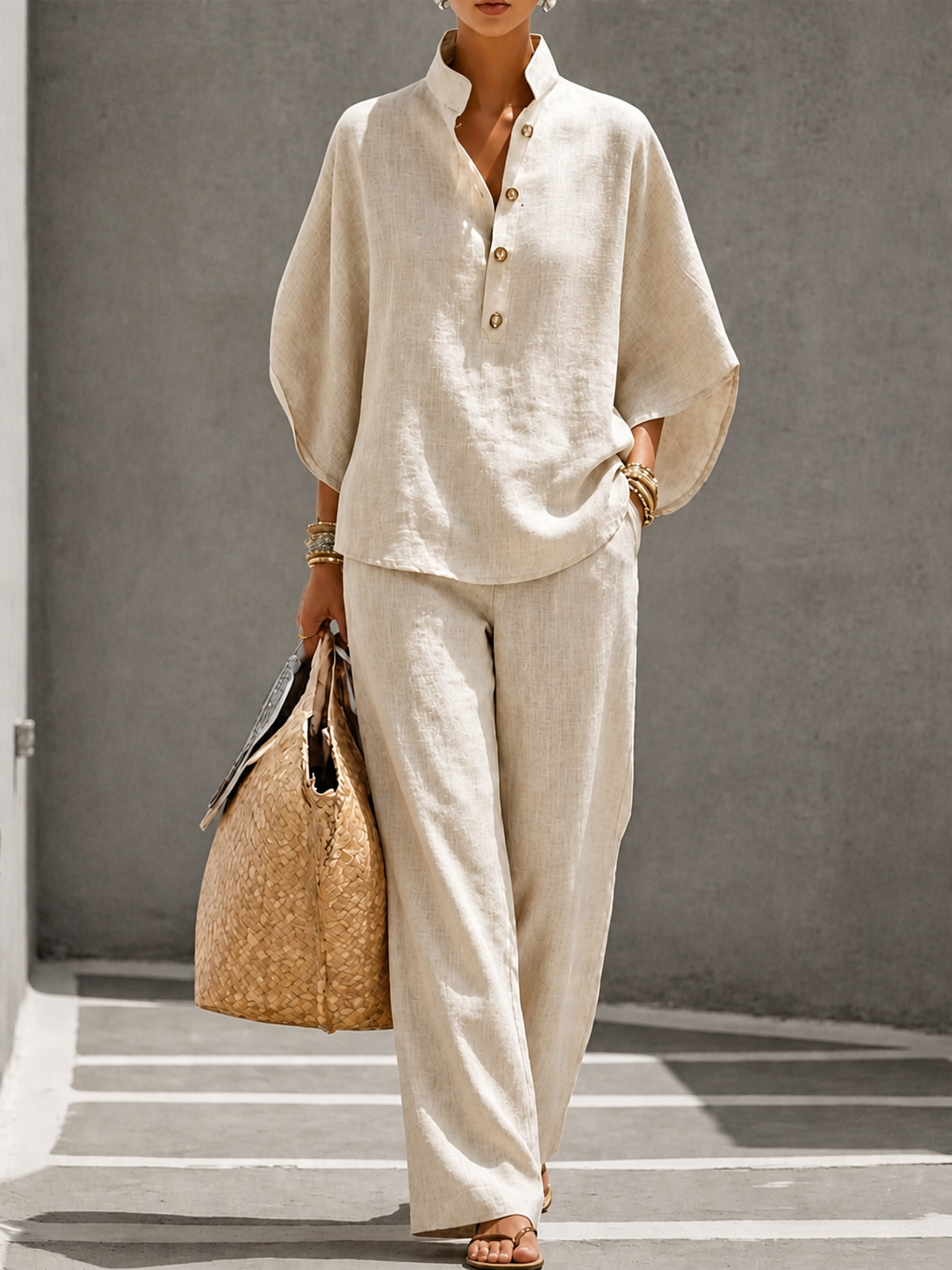 Paola™ | Conjunto Dos Piezas Palazzo
