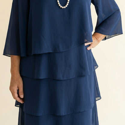 Elisa™ | Vestido Fluido de Manga