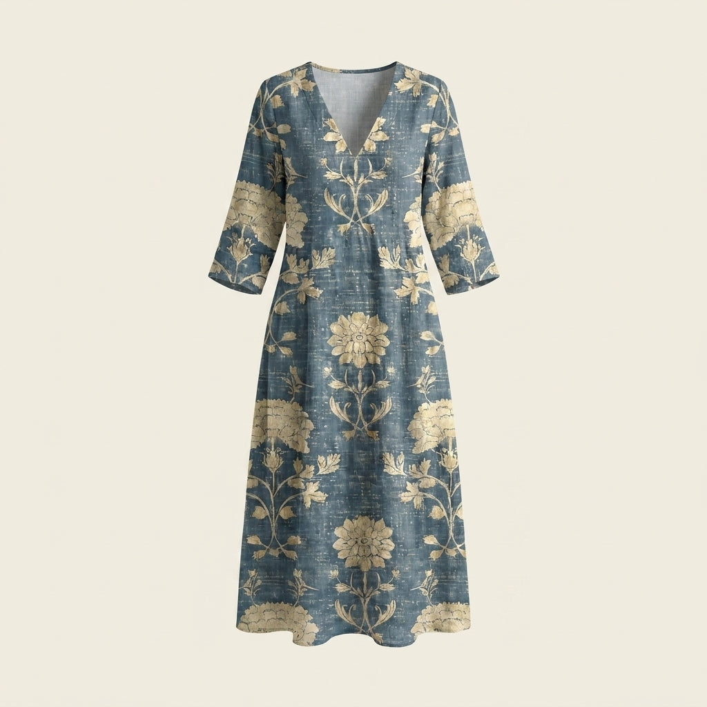 Noemi™ | Vestido azul floral