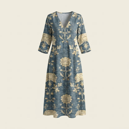 Noemi™ | Vestido azul floral