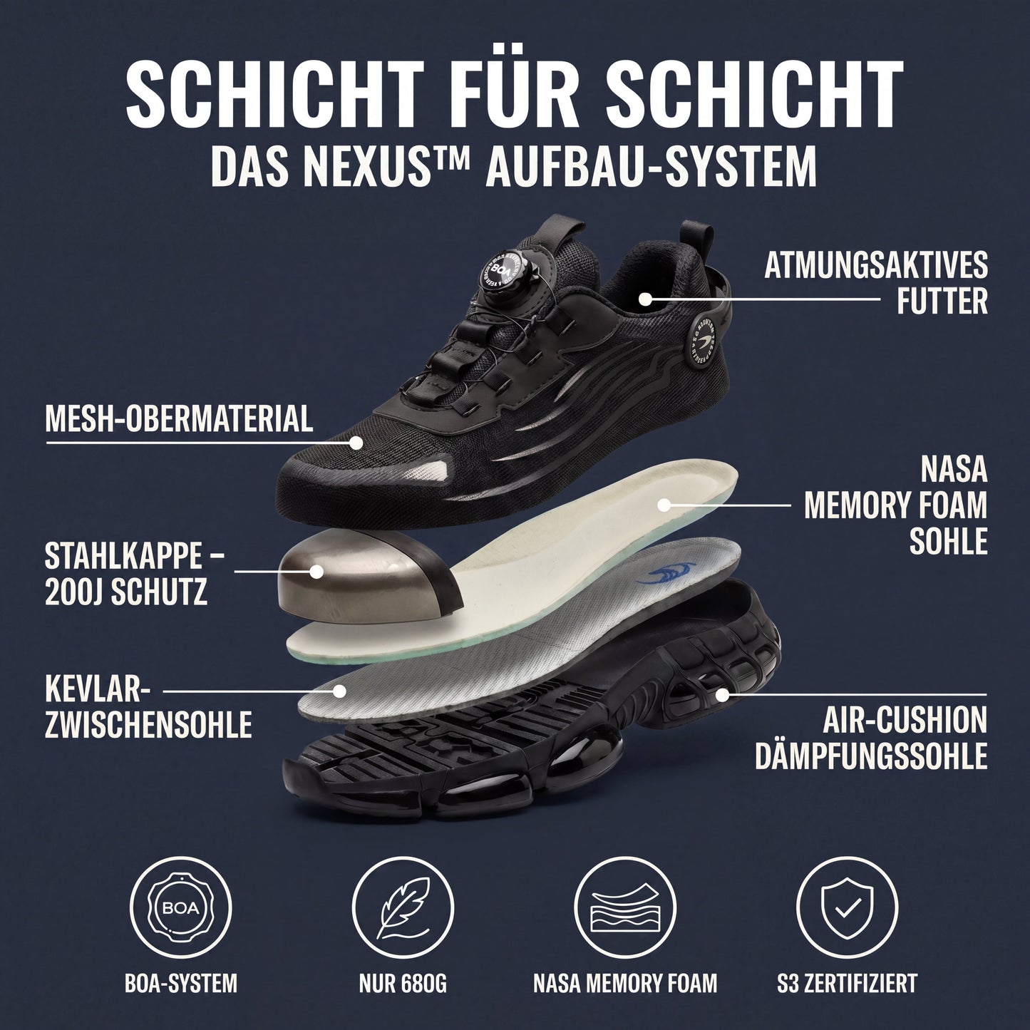 SALVOX S3 Sicherheitshalbschuh NEXUS™