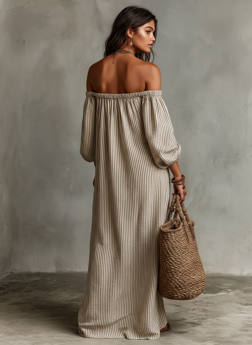 Carmen™ | Vestido Maxi Off-Shoulder