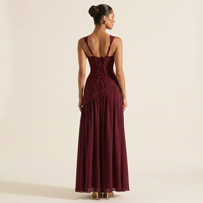 Tullulah™ | Vestido Maxi Corsé Espalda Lace-Up