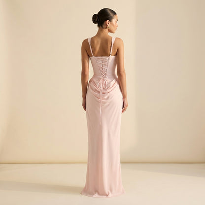 Cornelia™ | Vestido Maxi Corsé Drapeado