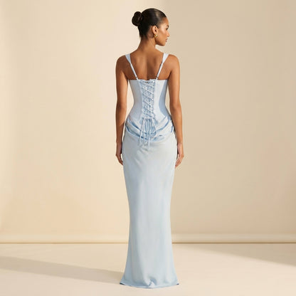 Cornelia™ | Vestido Maxi Corsé Drapeado