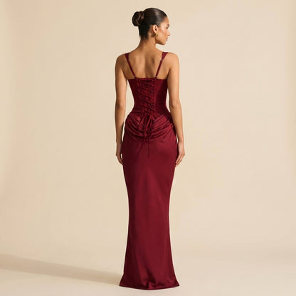 Cornelia™ | Vestido Maxi Corsé Drapeado