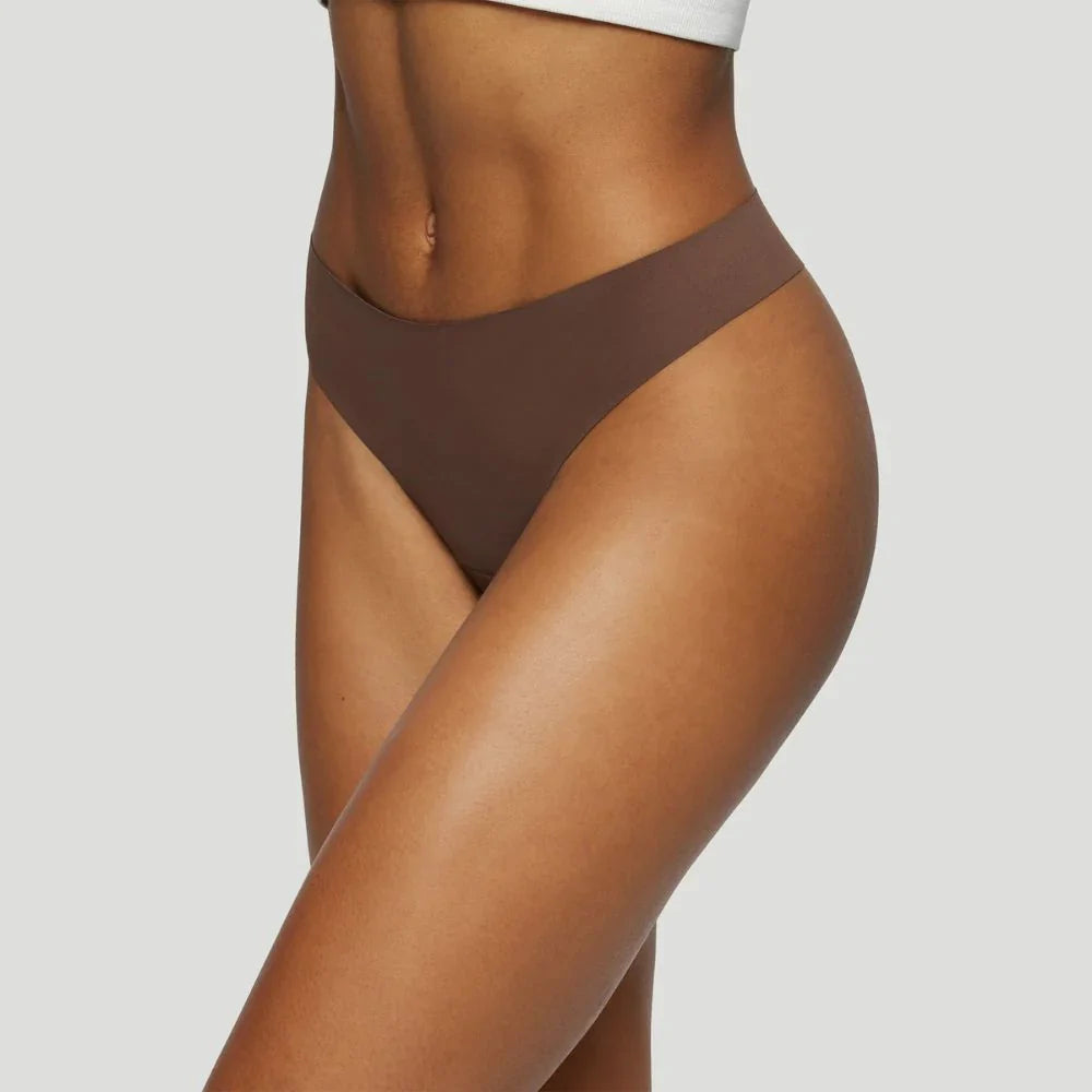 Pack 3x Tangas Invisibles "Second Skin" - Talle Medio | Marrón