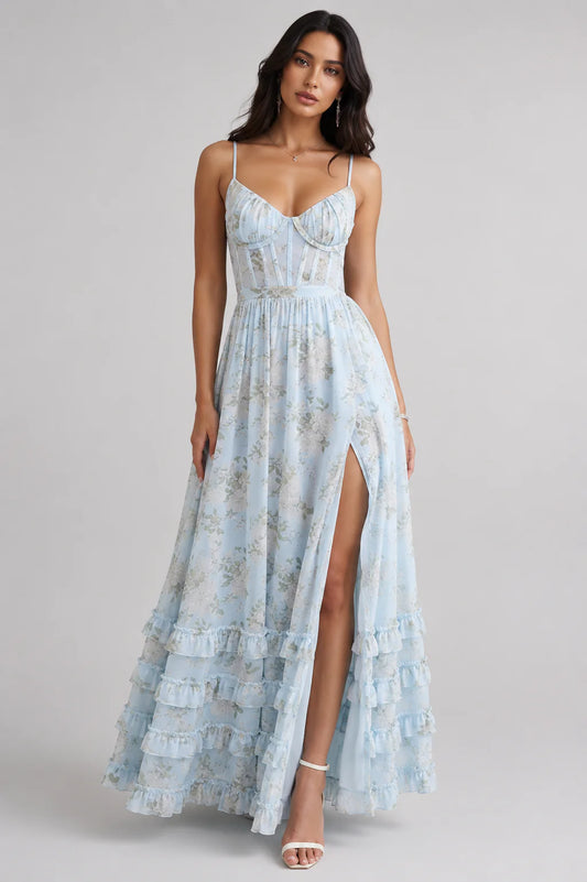 Violetta™ | Vestido Maxi de Encaje con Vuelo