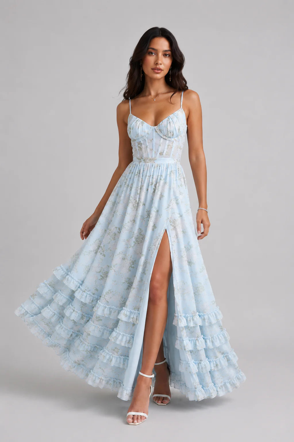 Violetta™ | Vestido Maxi de Encaje con Vuelo
