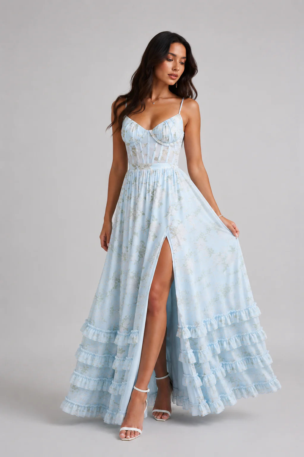Violetta™ | Vestido Maxi de Encaje con Vuelo