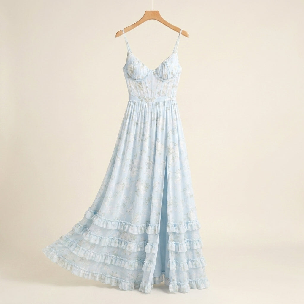 Violetta™ | Vestido Maxi de Encaje con Vuelo