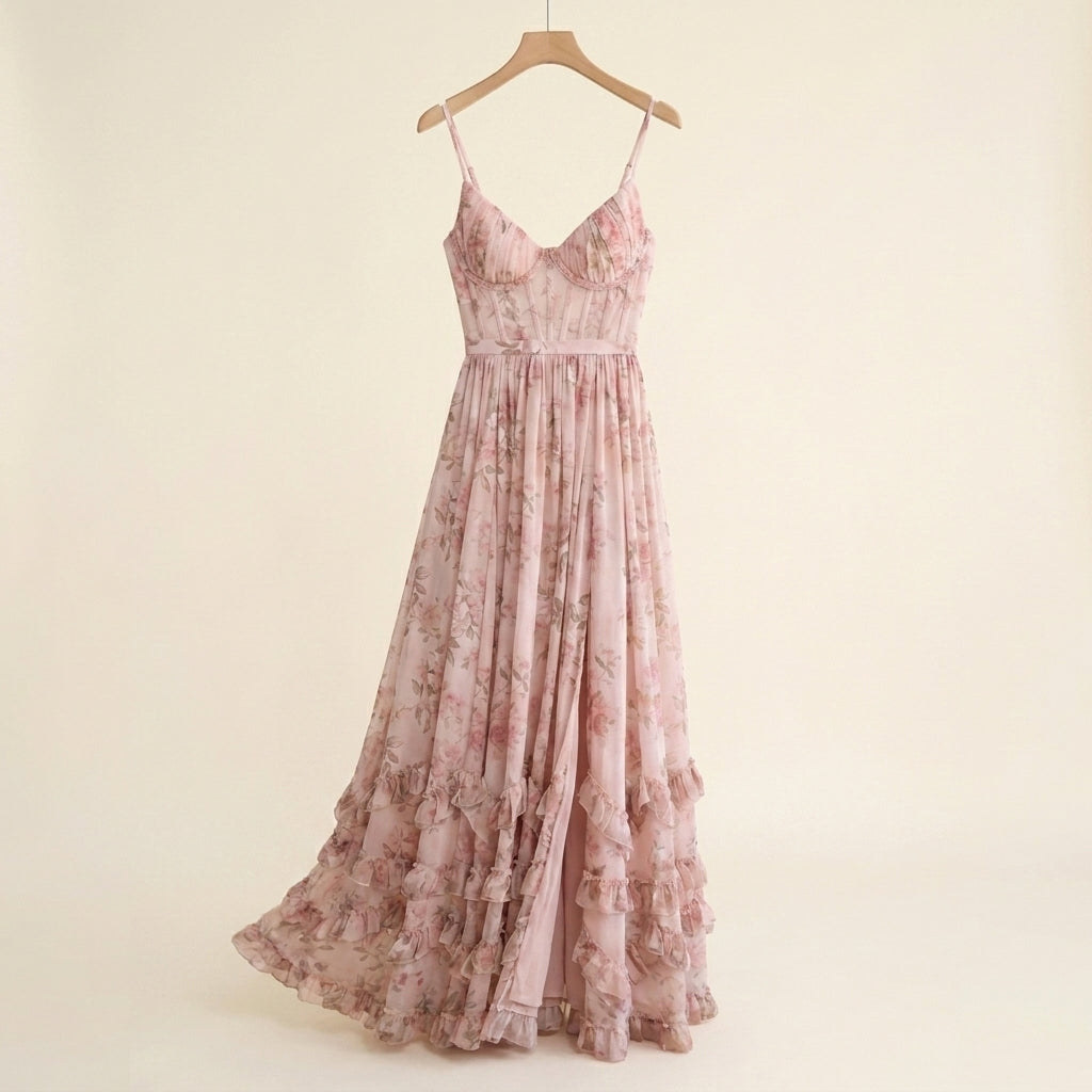 Violetta™ | Vestido Maxi de Encaje con Vuelo