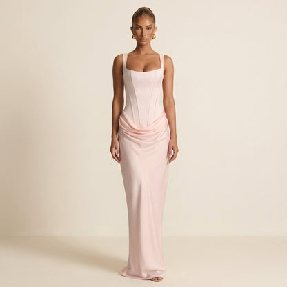 Cornelia™ | Vestido Maxi Corsé Drapeado