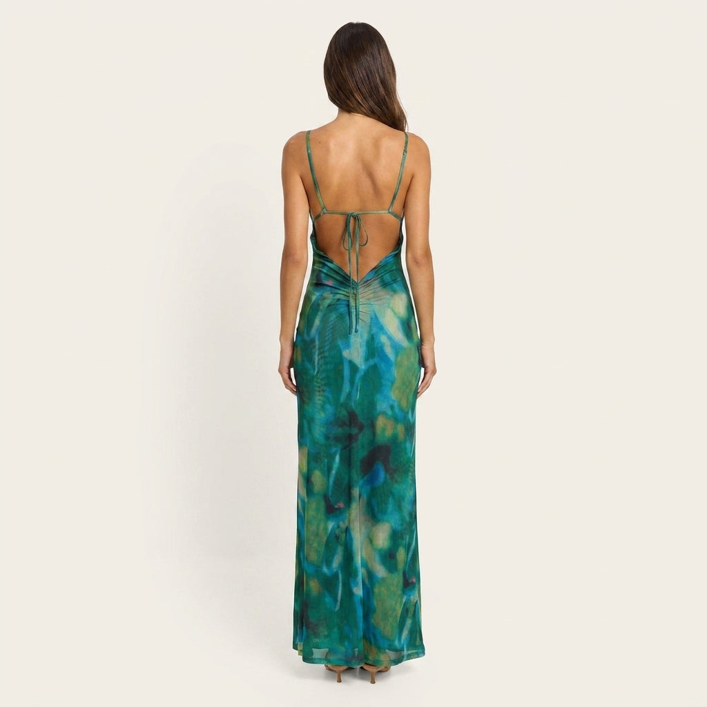 Marina™ | Vestido Largo de Malla Fluido