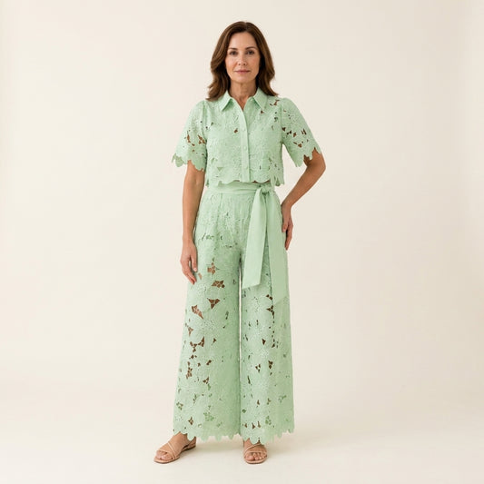 Adelina™ | Conjunto Bordado Calado de Verano