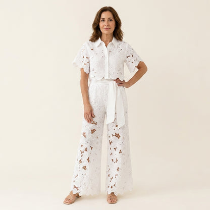 Adelina™ | Conjunto Bordado Calado de Verano