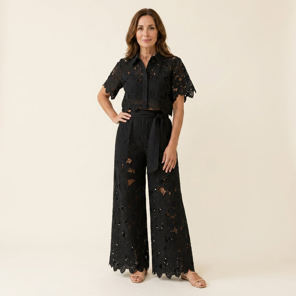 Adelina™ | Conjunto Bordado Calado de Verano
