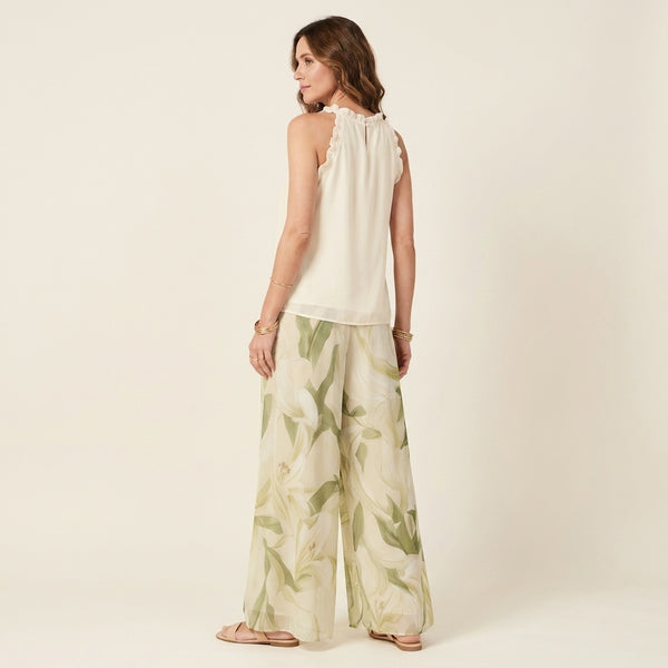 Selene™ | Conjunto Blusa Volante y Pantalón Floral