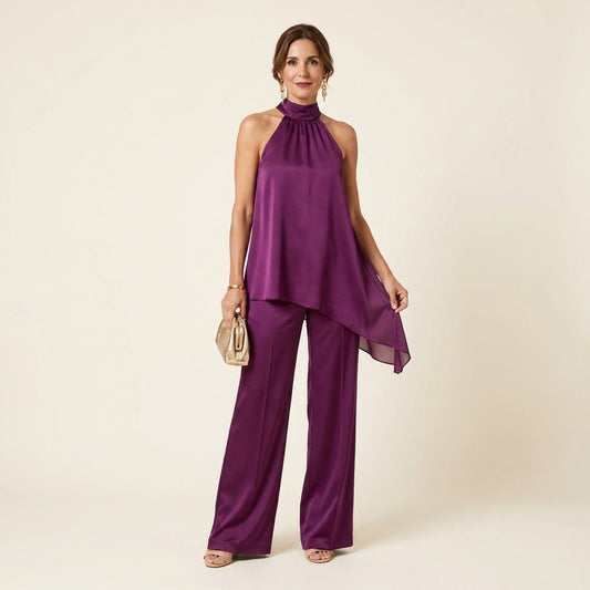 Mira™ | Conjunto Halter Elegante con Pantalón