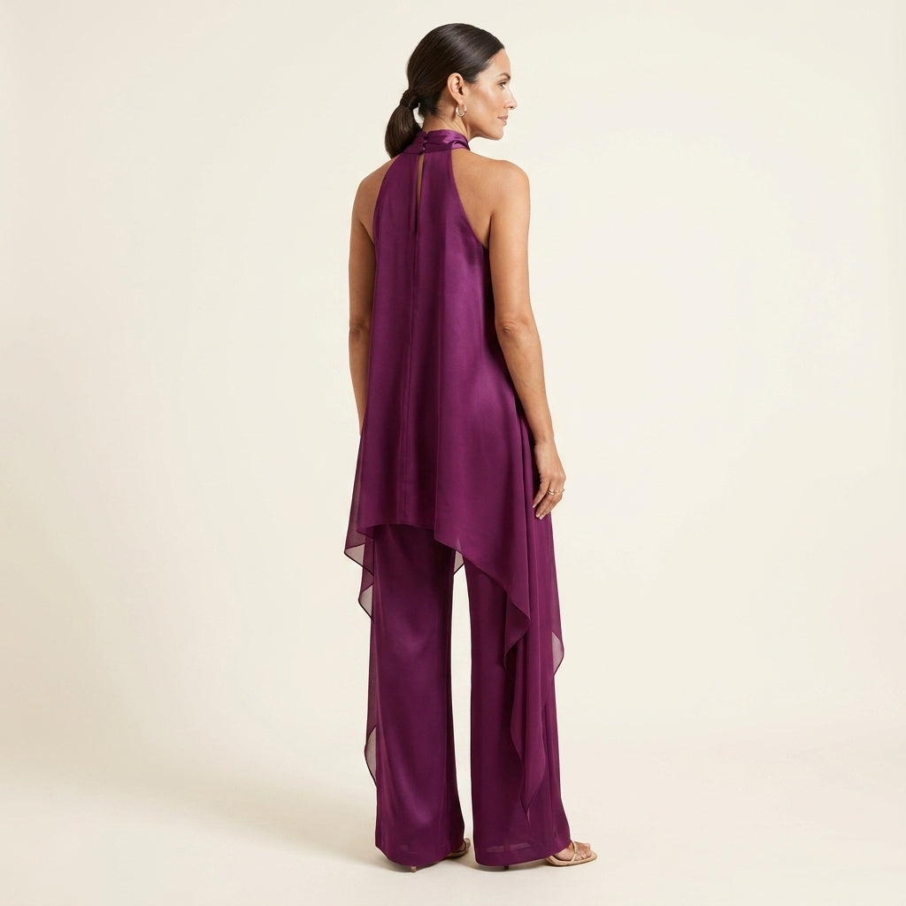 Mira™ | Conjunto Halter Elegante con Pantalón